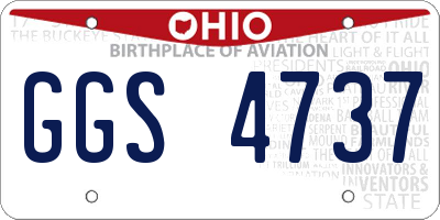 OH license plate GGS4737