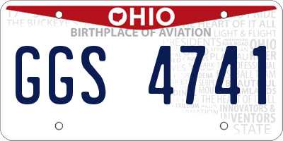 OH license plate GGS4741