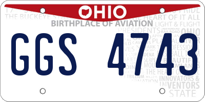 OH license plate GGS4743