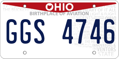OH license plate GGS4746