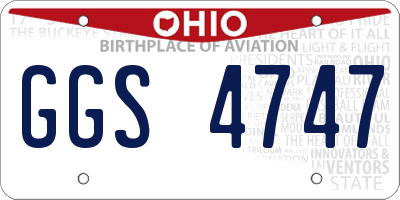 OH license plate GGS4747