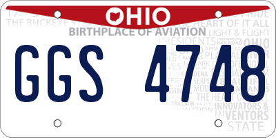 OH license plate GGS4748