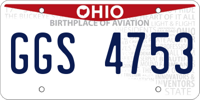 OH license plate GGS4753