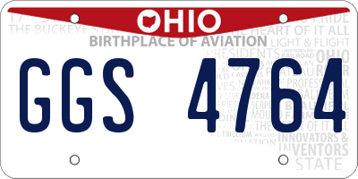 OH license plate GGS4764