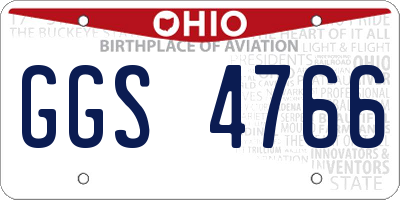 OH license plate GGS4766