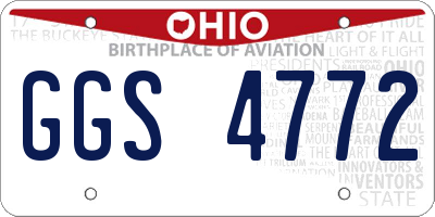OH license plate GGS4772