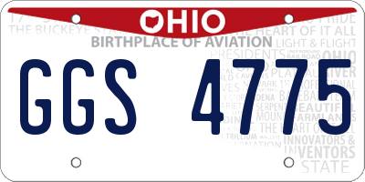 OH license plate GGS4775