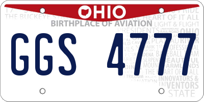 OH license plate GGS4777