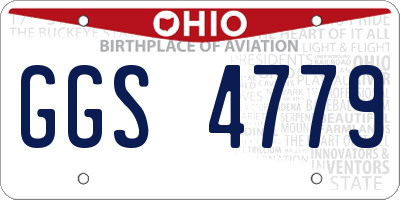 OH license plate GGS4779