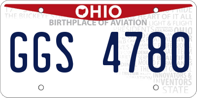 OH license plate GGS4780