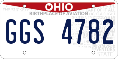 OH license plate GGS4782