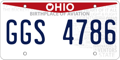 OH license plate GGS4786