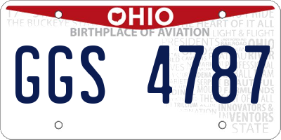 OH license plate GGS4787