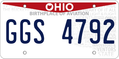 OH license plate GGS4792