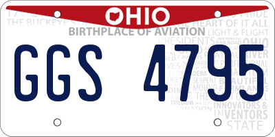 OH license plate GGS4795