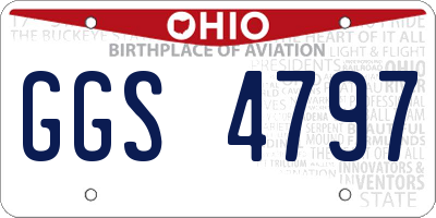 OH license plate GGS4797