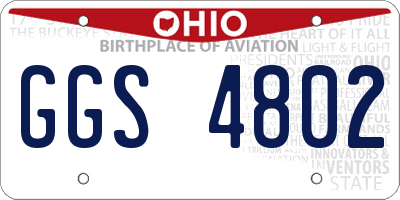 OH license plate GGS4802