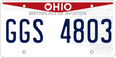 OH license plate GGS4803