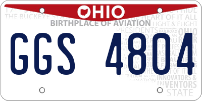 OH license plate GGS4804