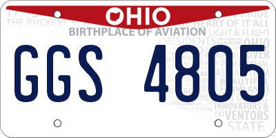 OH license plate GGS4805
