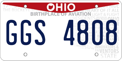 OH license plate GGS4808