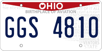 OH license plate GGS4810
