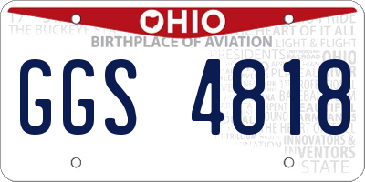OH license plate GGS4818