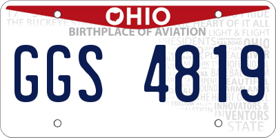 OH license plate GGS4819