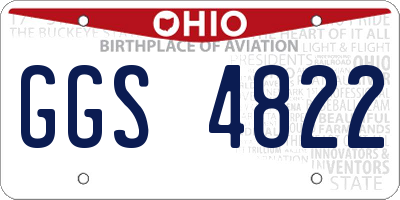 OH license plate GGS4822