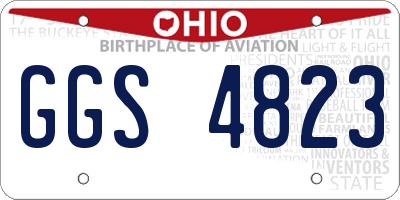 OH license plate GGS4823
