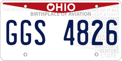 OH license plate GGS4826
