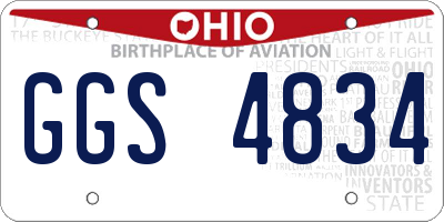 OH license plate GGS4834