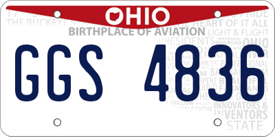 OH license plate GGS4836