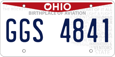 OH license plate GGS4841