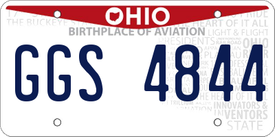 OH license plate GGS4844