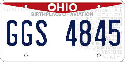 OH license plate GGS4845