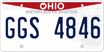 OH license plate GGS4846