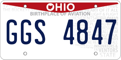 OH license plate GGS4847