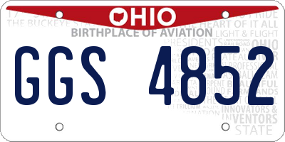 OH license plate GGS4852