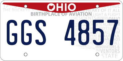 OH license plate GGS4857