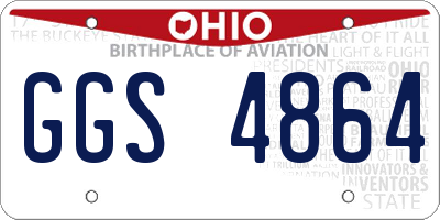 OH license plate GGS4864