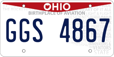 OH license plate GGS4867