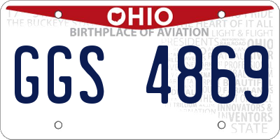 OH license plate GGS4869