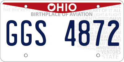 OH license plate GGS4872