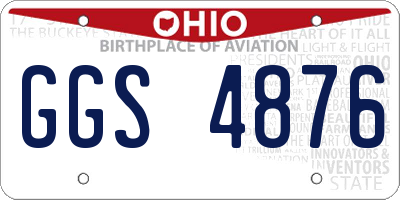 OH license plate GGS4876