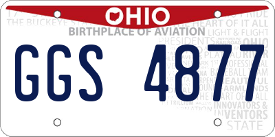 OH license plate GGS4877