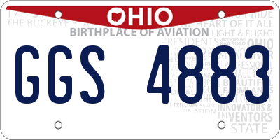OH license plate GGS4883