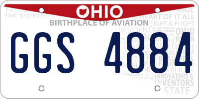 OH license plate GGS4884