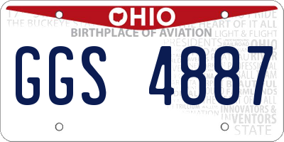 OH license plate GGS4887