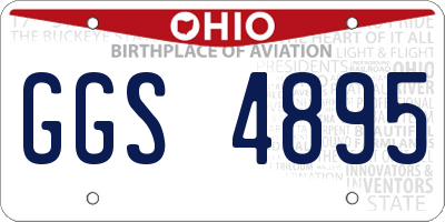 OH license plate GGS4895